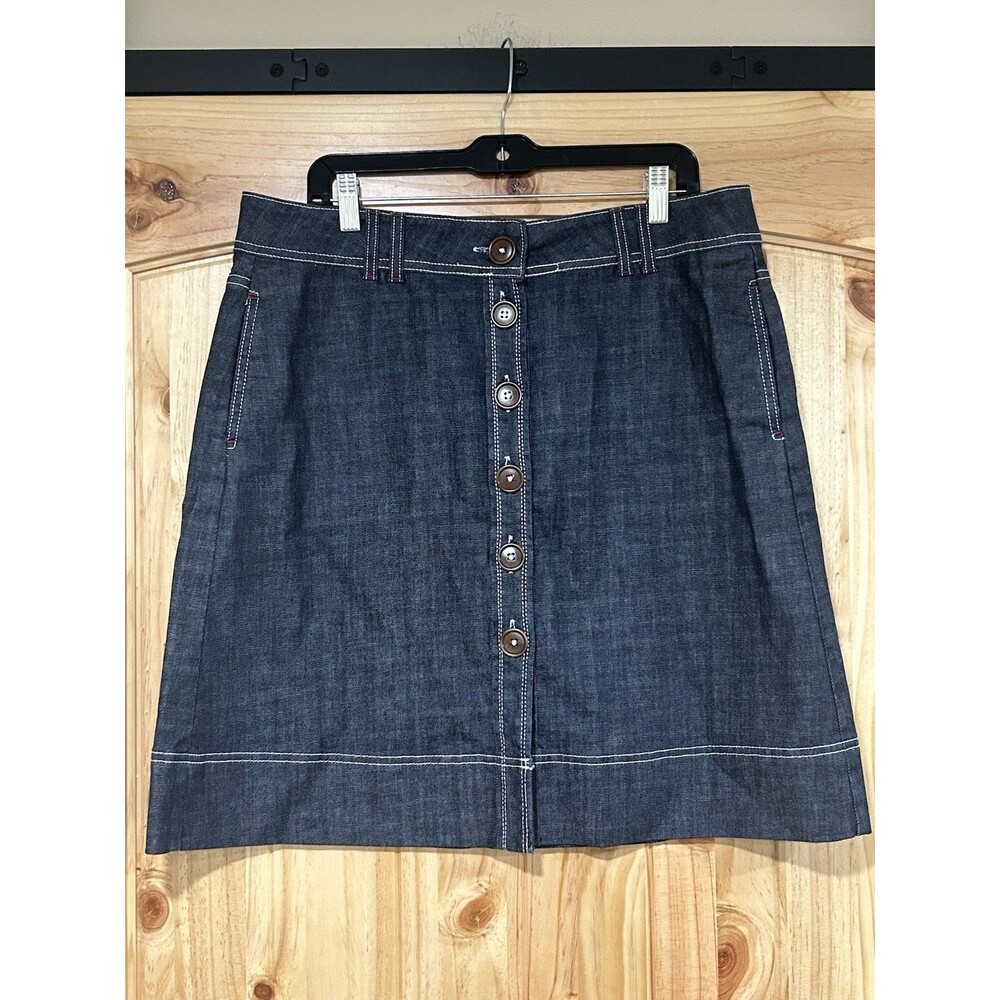 Boden Women’s Denim Skirt Button Front Midi Size 16 NWOT